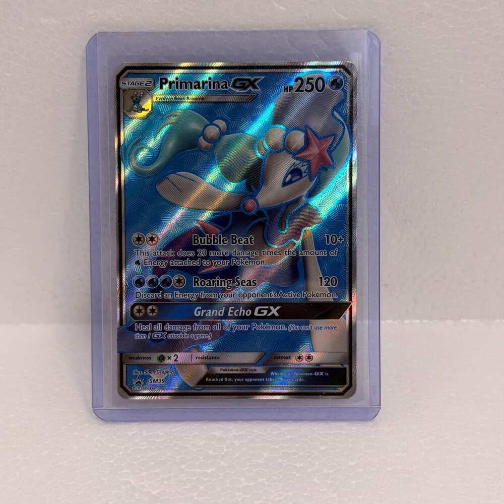 Pokemon Primarina GX SM39 Black Star Promo Full Art Card